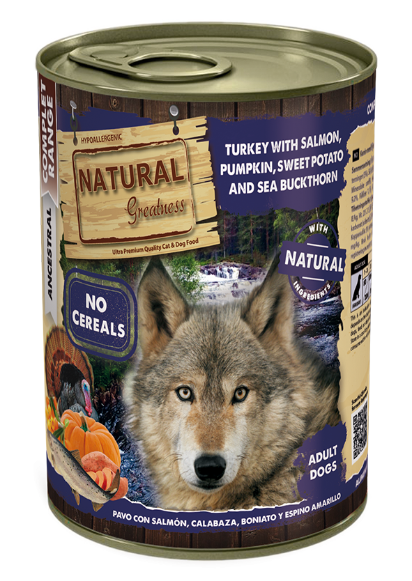 Natural Greatness Pavo con Salmon, Calabaza y Boniato
