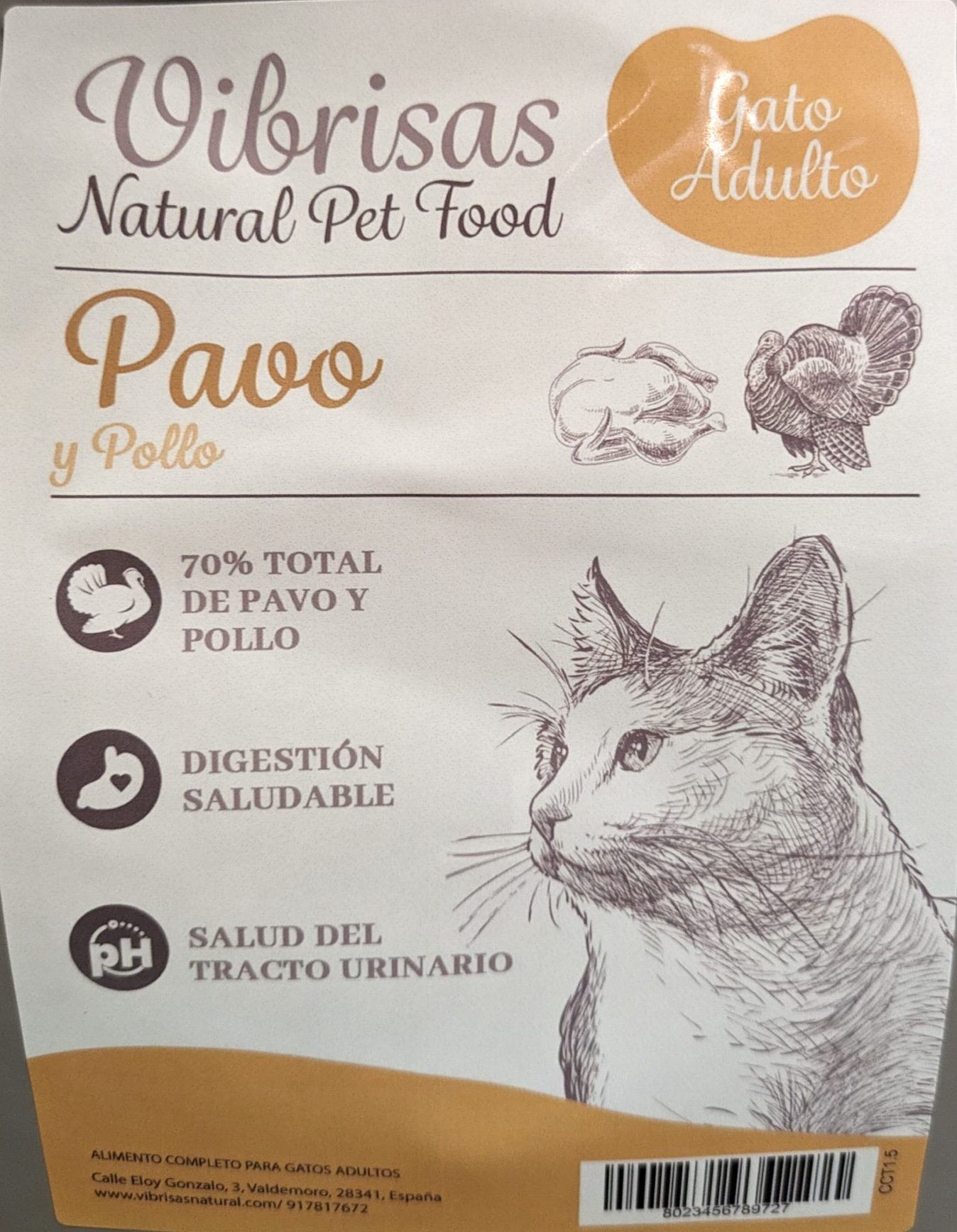 Vibrisas Natural Pavo Y Pollo