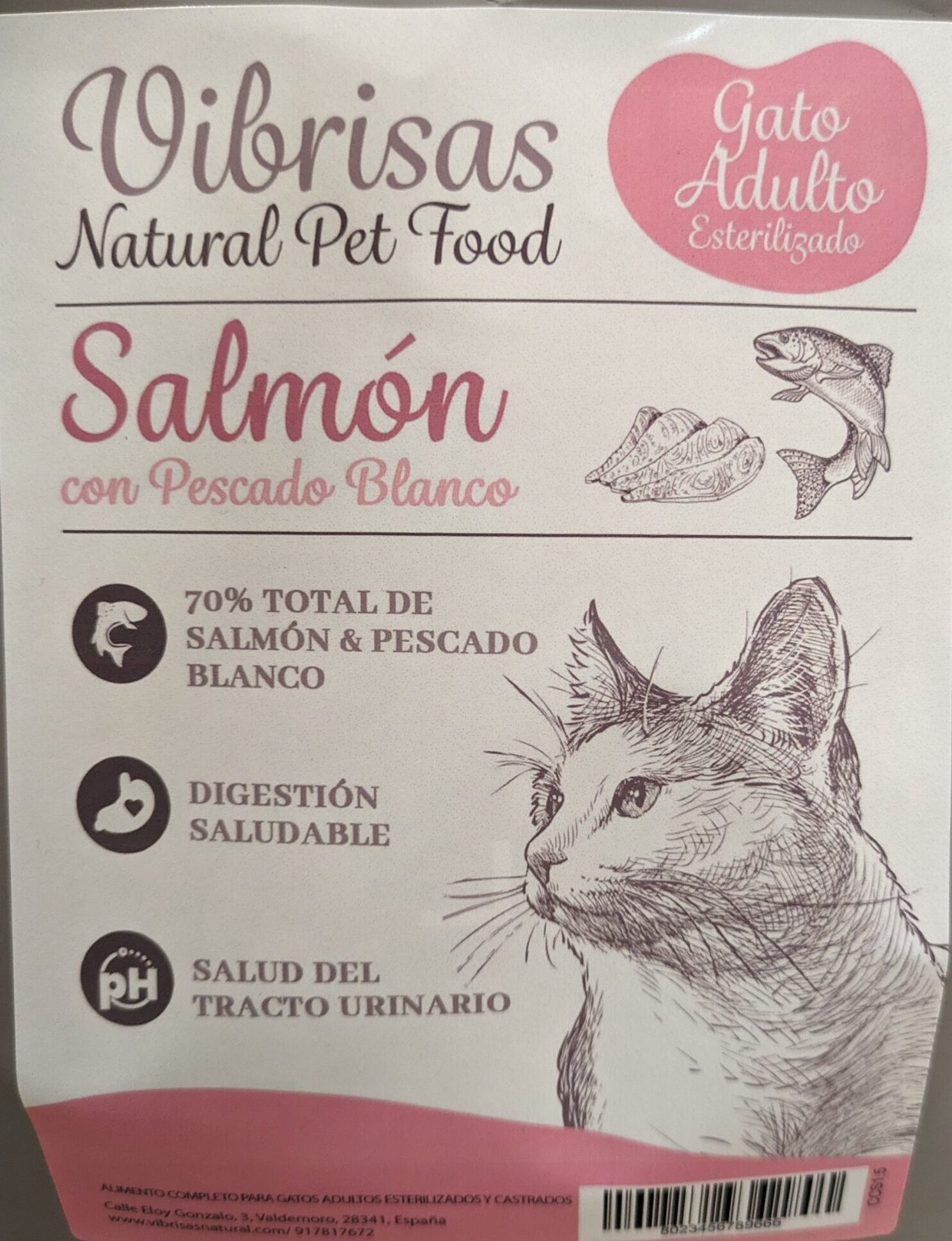 Vibrisas Natural Esterilizado Salmón Y Pescado Blanco
