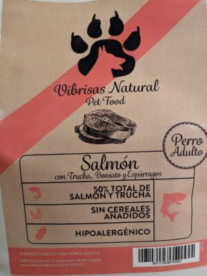 Vibrisas Natural Salmón con Trucha, Boniato y Espárragos