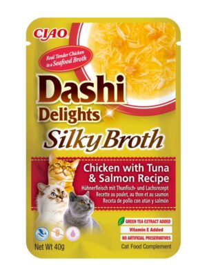 Dashi Silky Broth Pollo Con Atún Y Salmón
