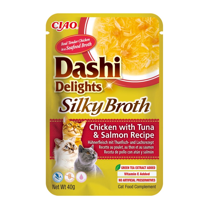 Dashi Silky Broth Pollo Con Atún Y Salmón
